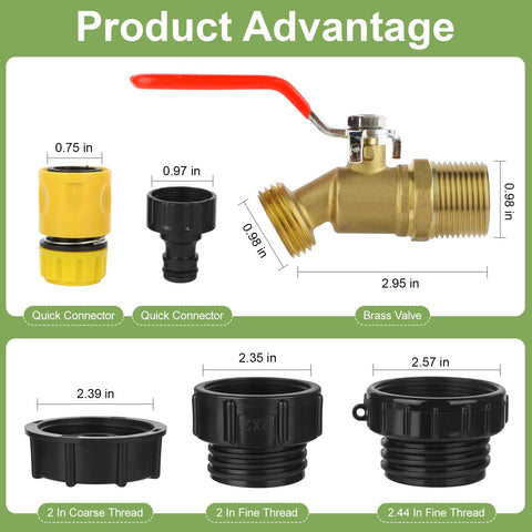 SUKABU 2-inch fine-thread adapter fits standard containers securely