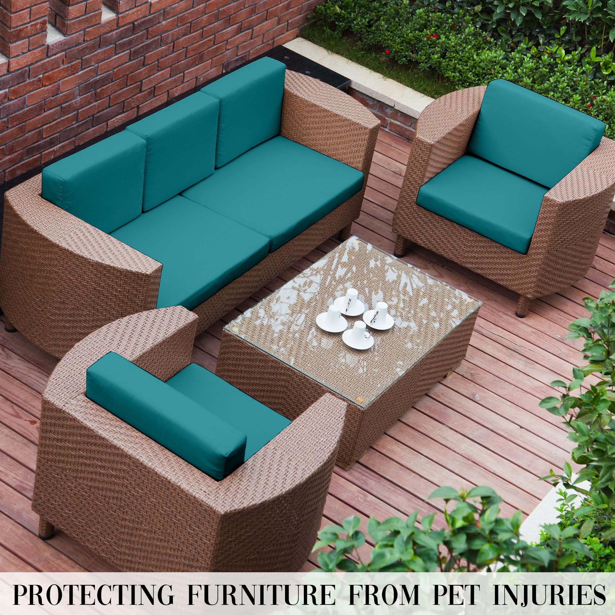 SUKAIKEQA durable outdoor fabric resists stains and weathering for easy care.