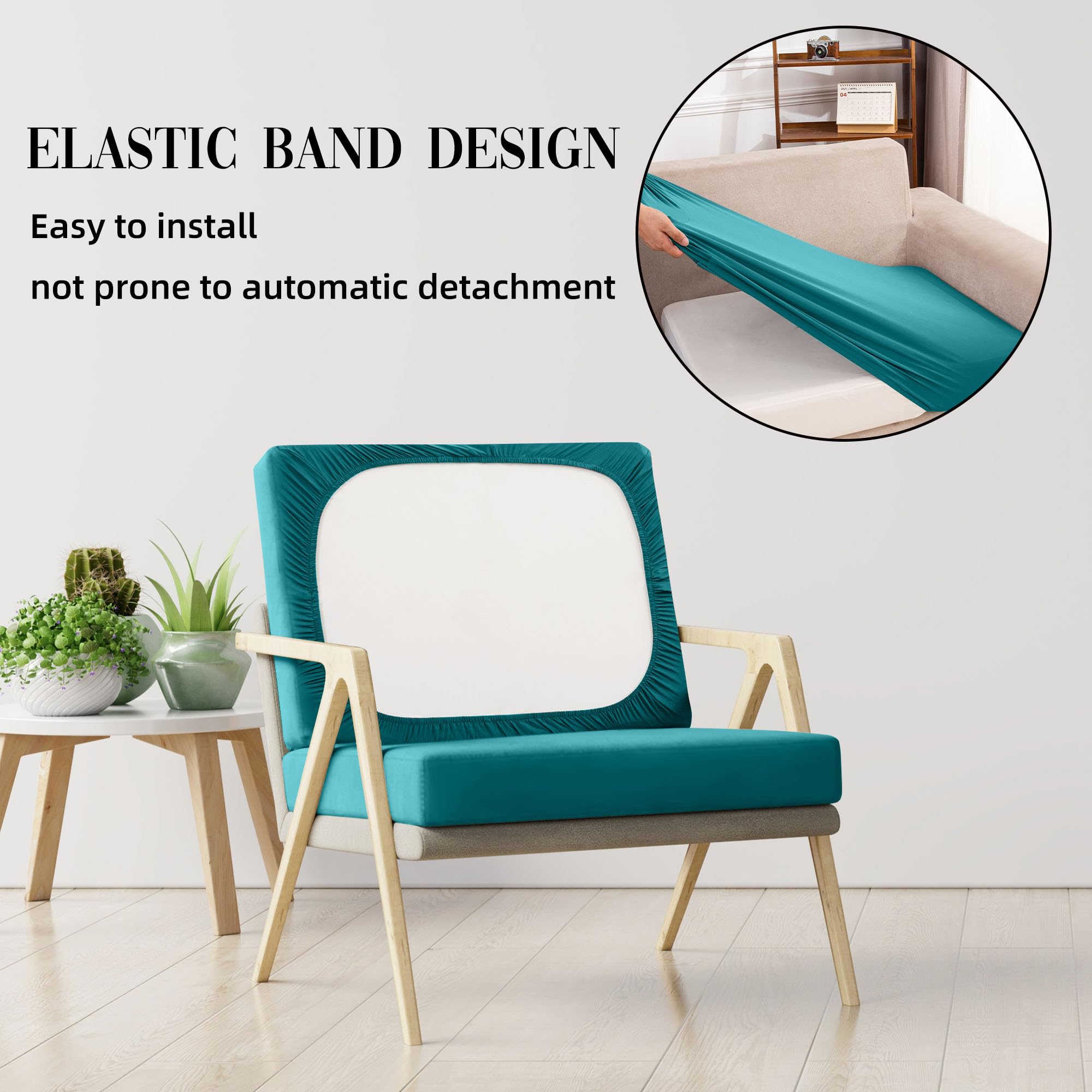SUKAIKEQA elastic hem design enables slip-on coverage across cushion sizes.