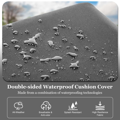 SUKAIKEQA four pillow covers add coordinated outdoor styling