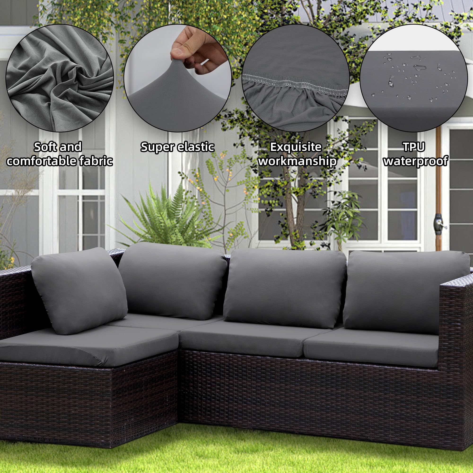 SUKAIKEQA color and pattern options for coordinating outdoor decor.