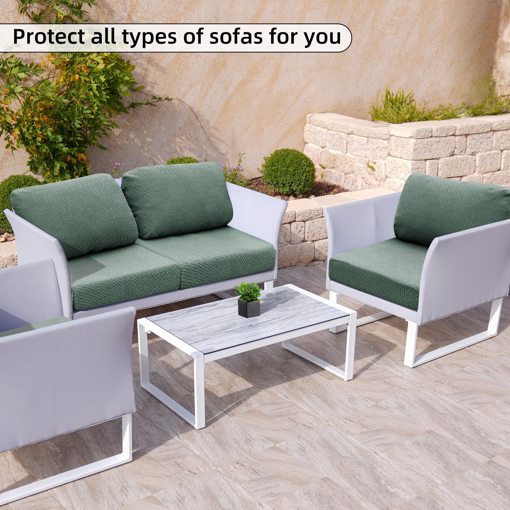 Sukaiqeqa durable outdoor fabric is easy to care for.