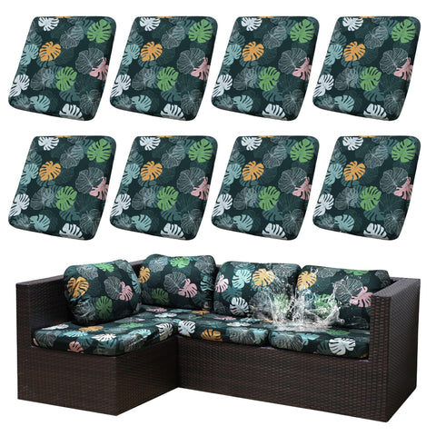SUKAIKEQA outdoor cushion covers close-up stitching for secure, zipper-free fit.