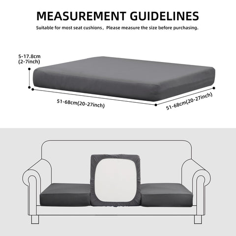 SUKAIKEQA stretch-fit covers on sofa cushions, secure snug fit without zippers.
