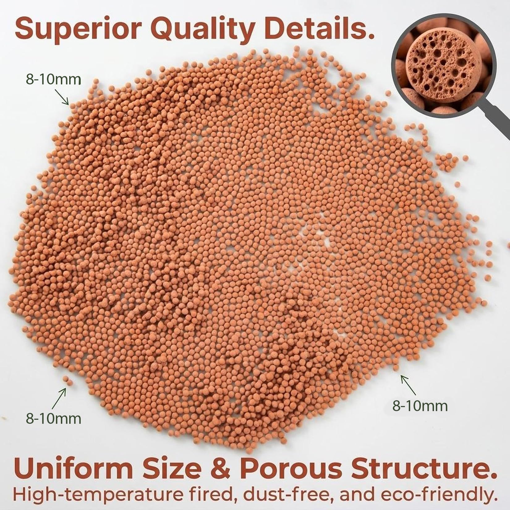 Sukh 14 oz bag provides natural clay pebbles for hydroponics.