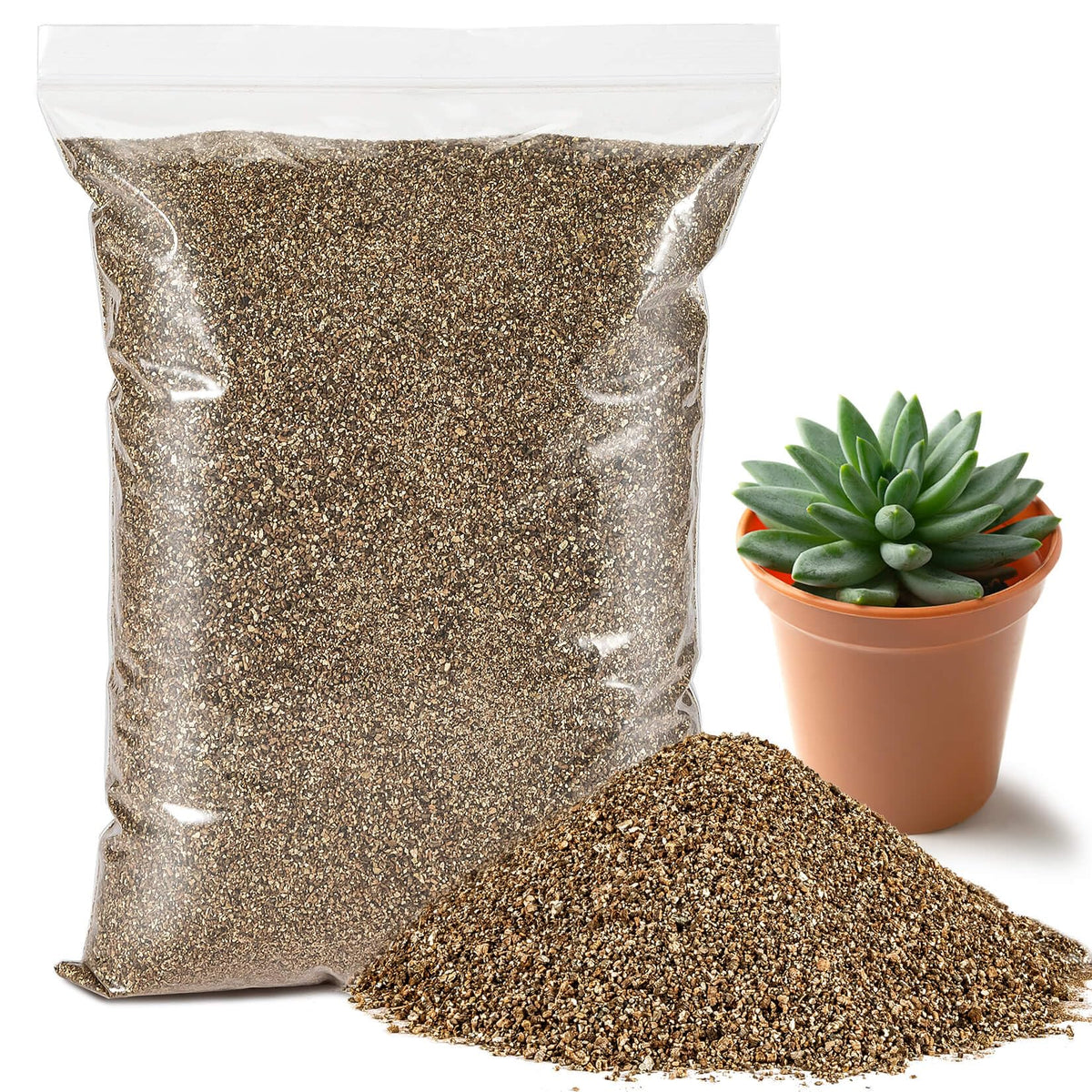 Sukh 26oz vermiculite packaging ready for easy soil mixing during potting