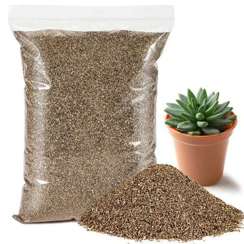 Sukh 26oz vermiculite packaging ready for easy soil mixing during potting