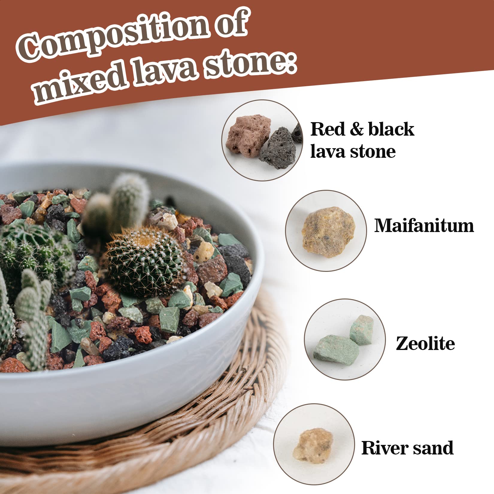 Sukh cactus soil amendment rocks enriching mineral content for growth.