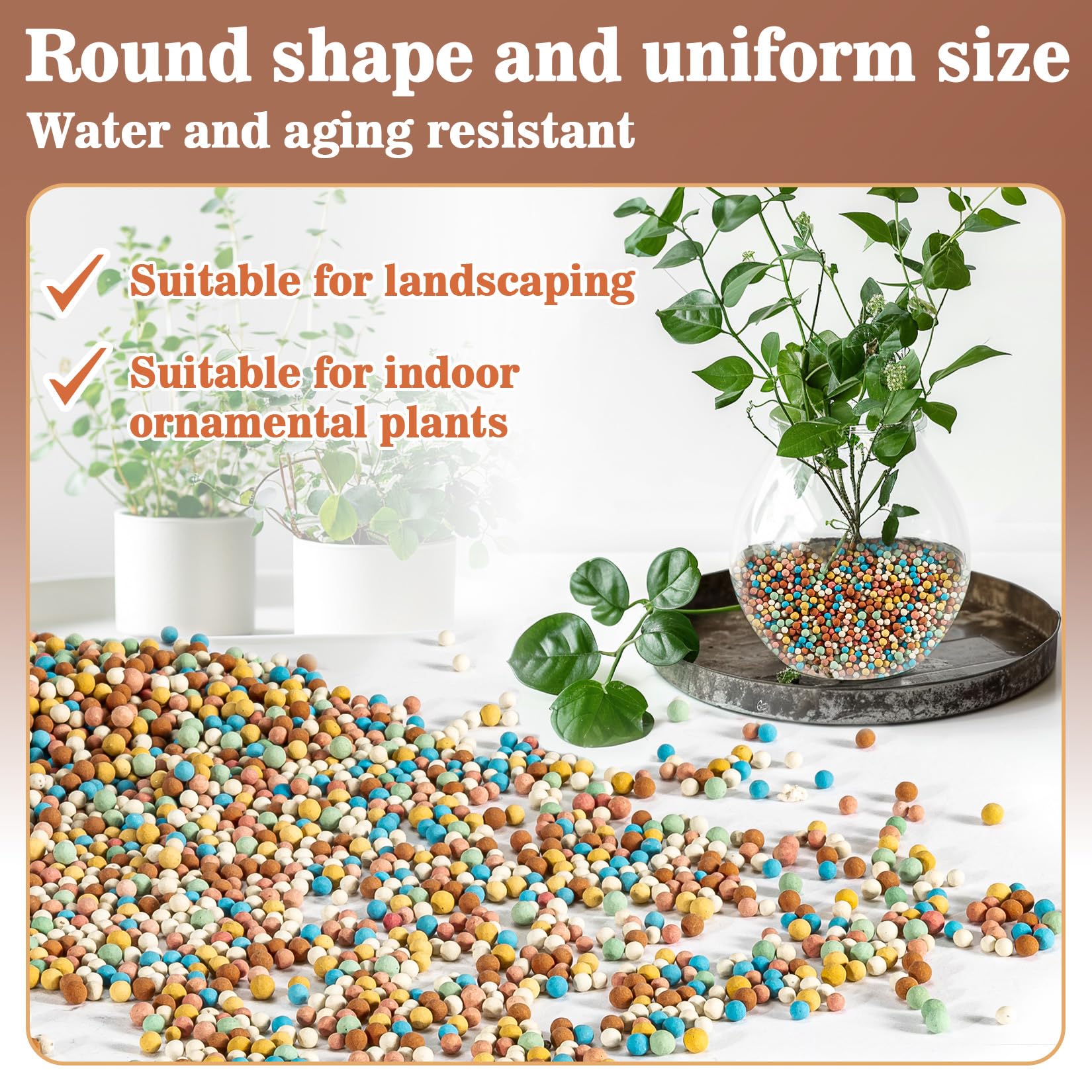 Sukh clay pebbles durable, decorative, and easy to clean indoor decor