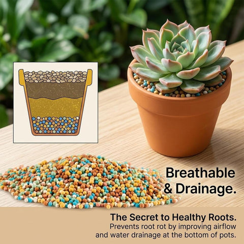 Sukh clay pebbles improve soil permeability and root health