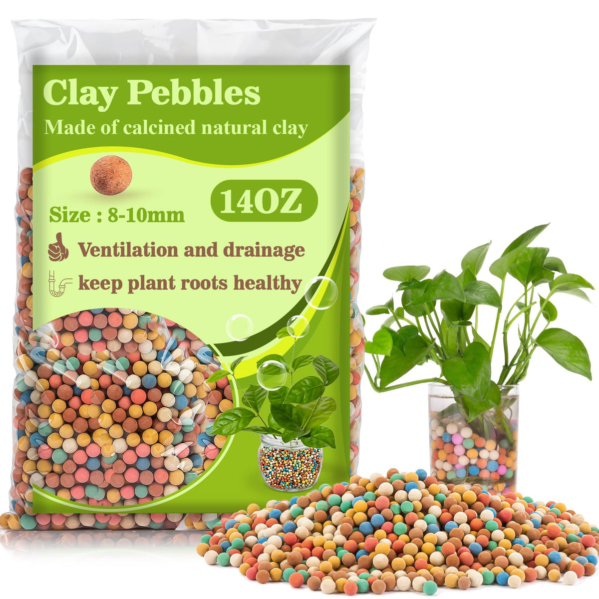 Sukh clay pebbles promote drainage and air flow in pots
