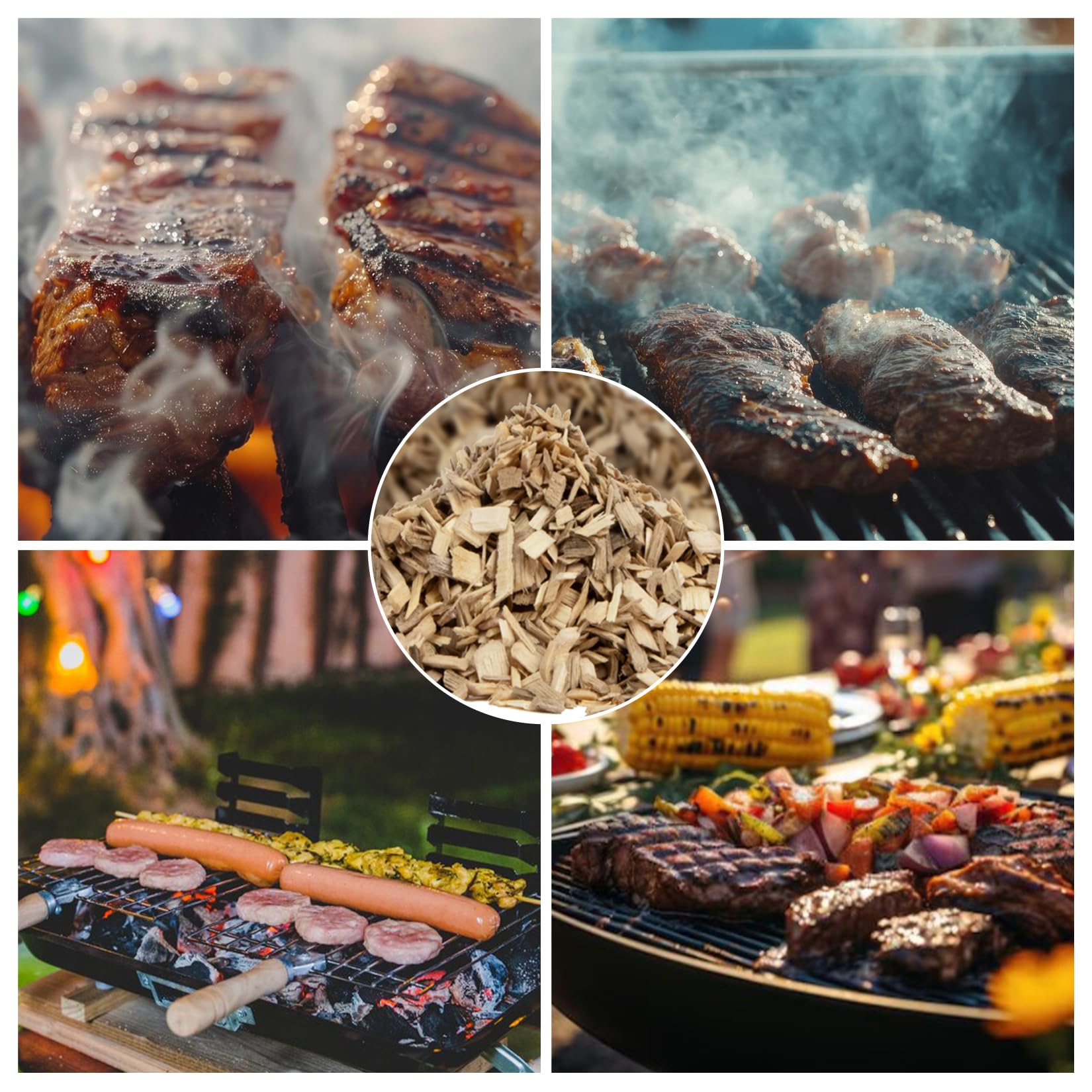 Sukh dry apple wood chips ensure steady burn with less cracking during grilling.