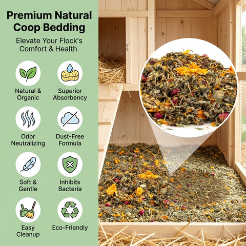 Sukh Nesting Herbs in nesting boxes support growth and vitality.
