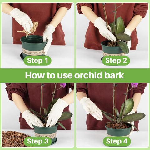 Sukh orchid bark natural wood chips highlight long-lasting substrate for plants