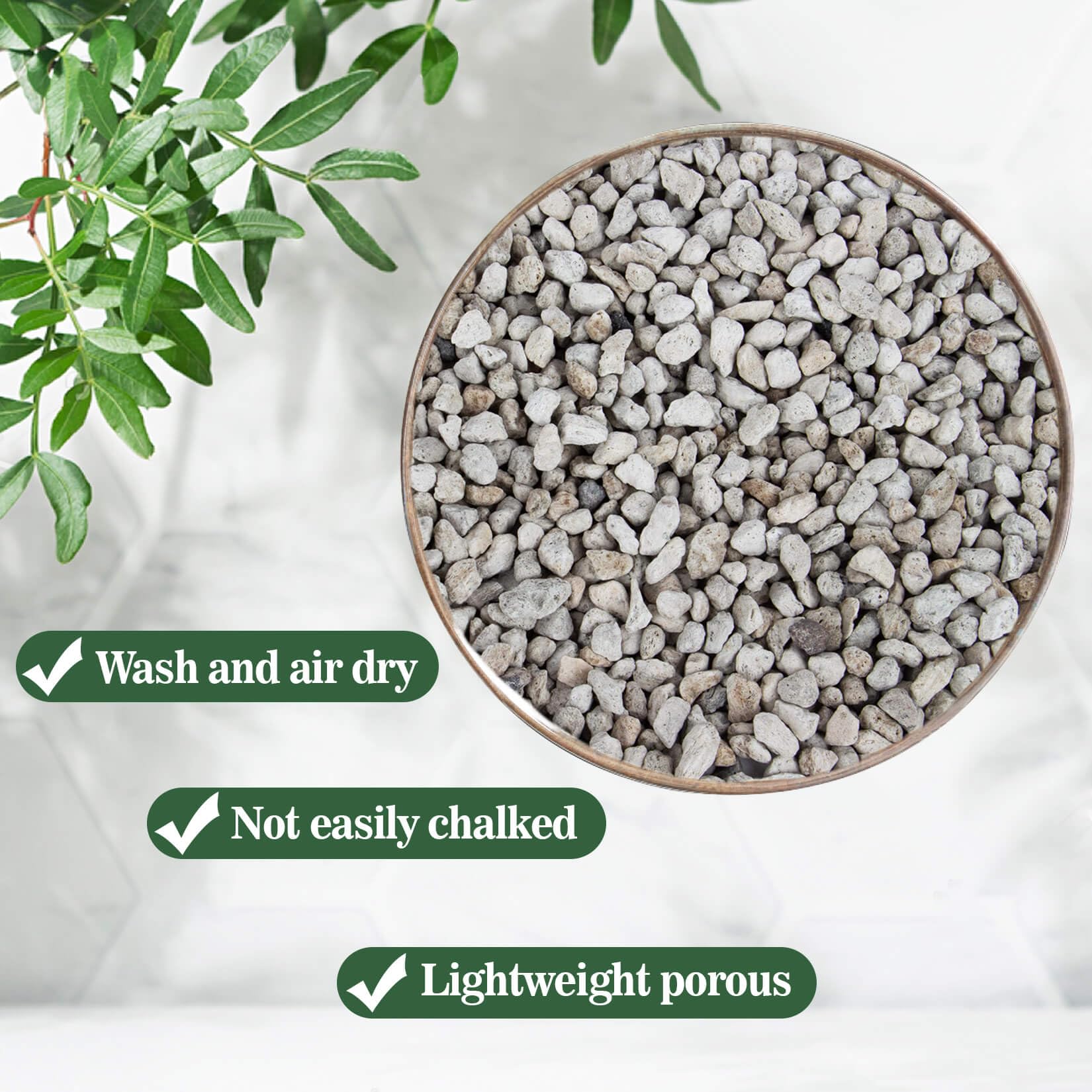 Sukh pumice stone for succulent and cactus soil drainage and aeration.