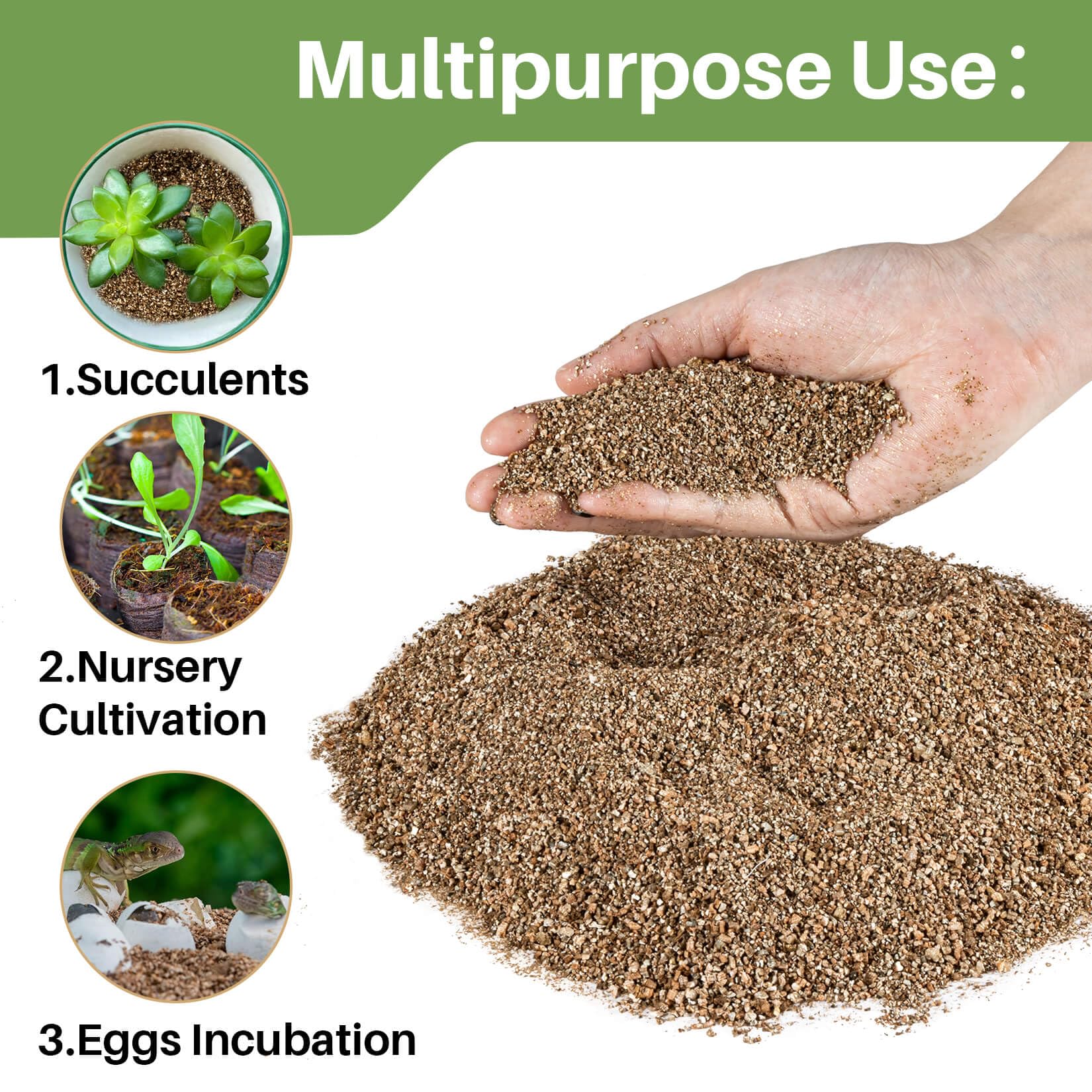 Sukh vermiculite retains moisture and releases it slowly for roots