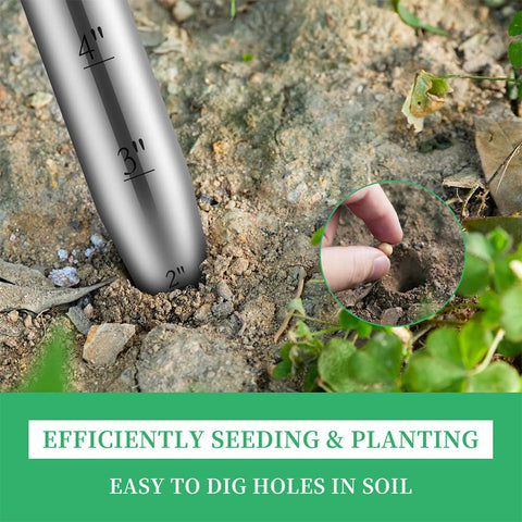 Sukiise bulb planter tool simplifies tulip and daffodil bulbs without bending.