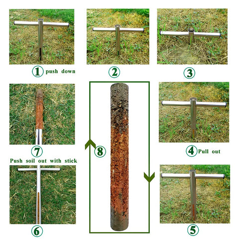 Sukiise soil test tool suitable for lawn, garden, farm, and forestry applications.