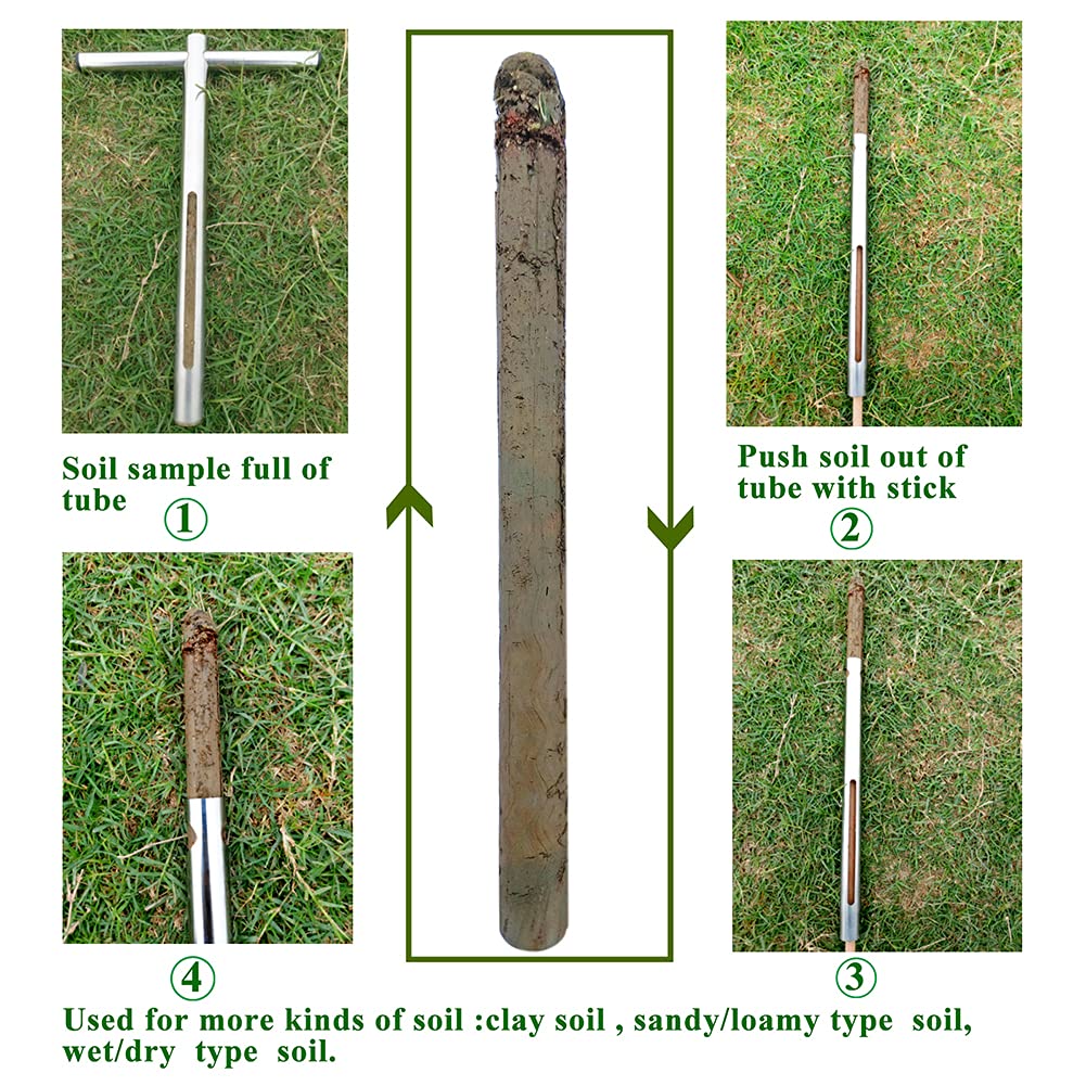 Sukiise sturdy stainless steel construction resists corrosion during outdoor soil sampling.