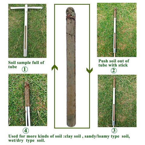 Sukiise sturdy stainless steel construction resists corrosion during outdoor soil sampling.