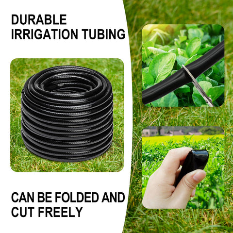 Sulataya 1/2 inch tubing fits common fittings and emitters for a customizable setup.