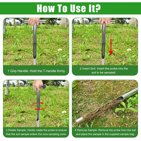 Sumalon portable soil sampling kit ideal for home, garden, and farm tasks.