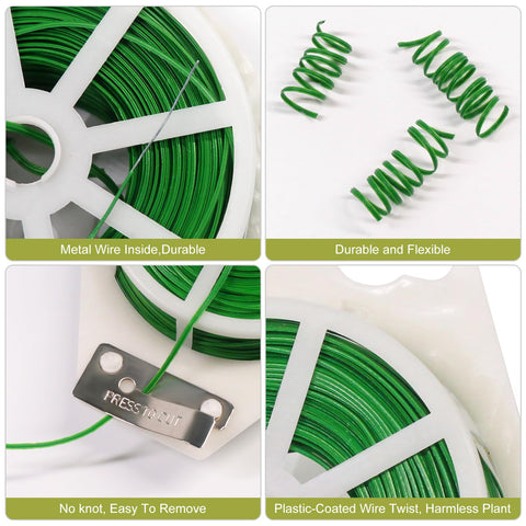 SumDirect green plant ties fastening plants to trellis supports
