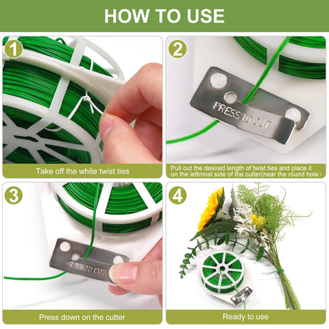 SumDirect plastic-coated iron wire tie shown in durable green coating