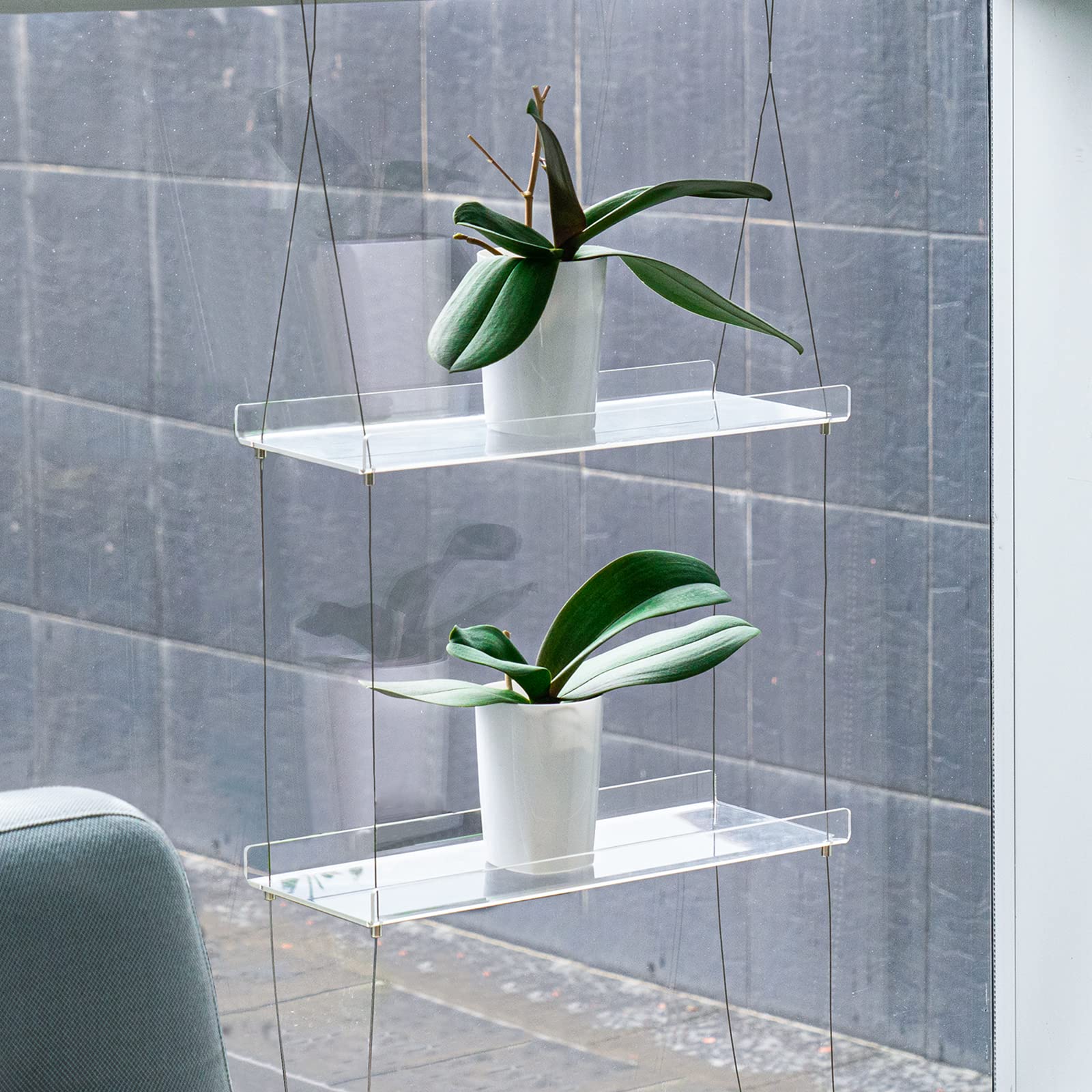 Sumerflos adjustable hanging shelves adapt height for plant size