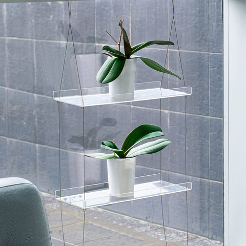Sumerflos adjustable hanging shelves adapt height for plant size