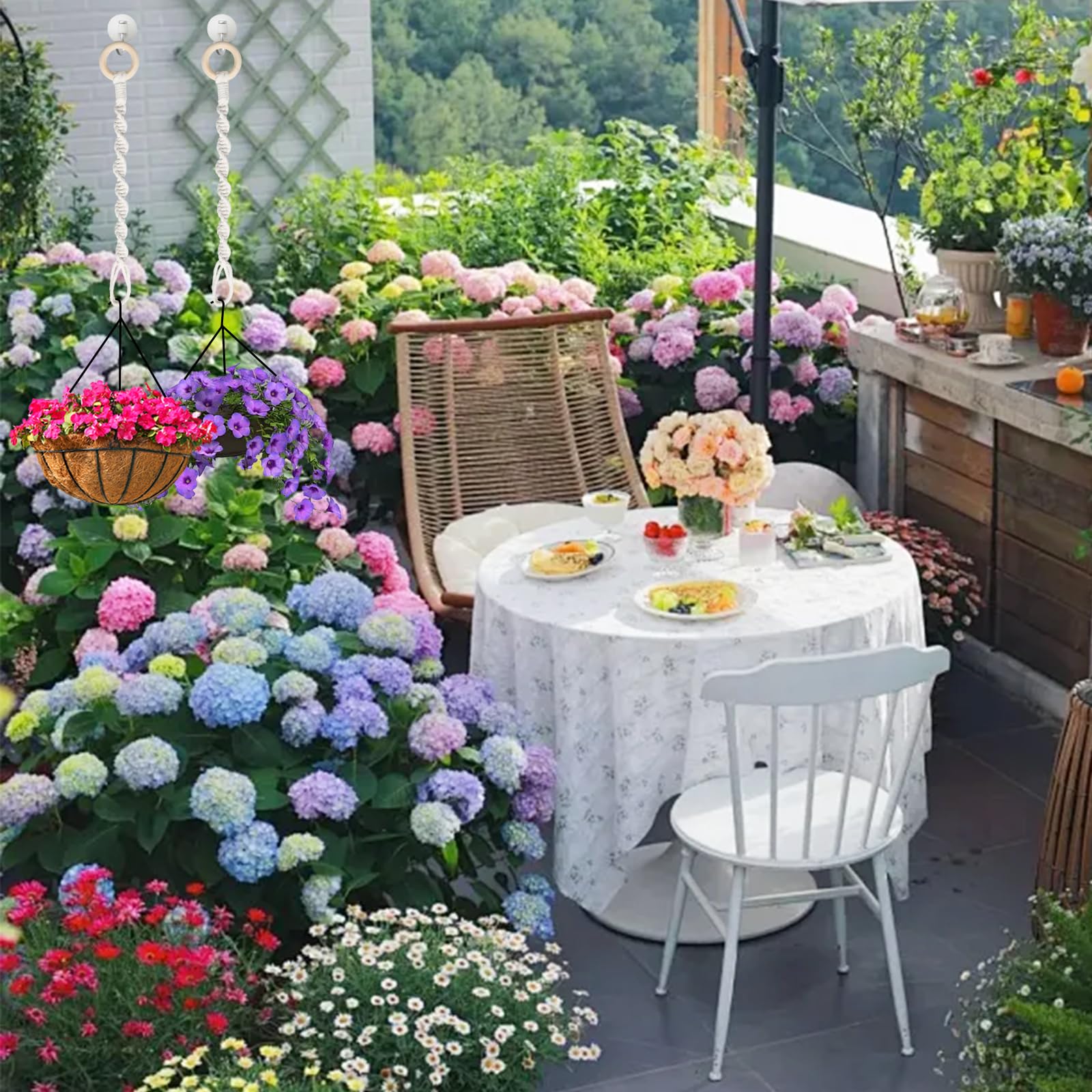 SUMERSHA beige bohemian decor enhancing plant setups with rustic charm.