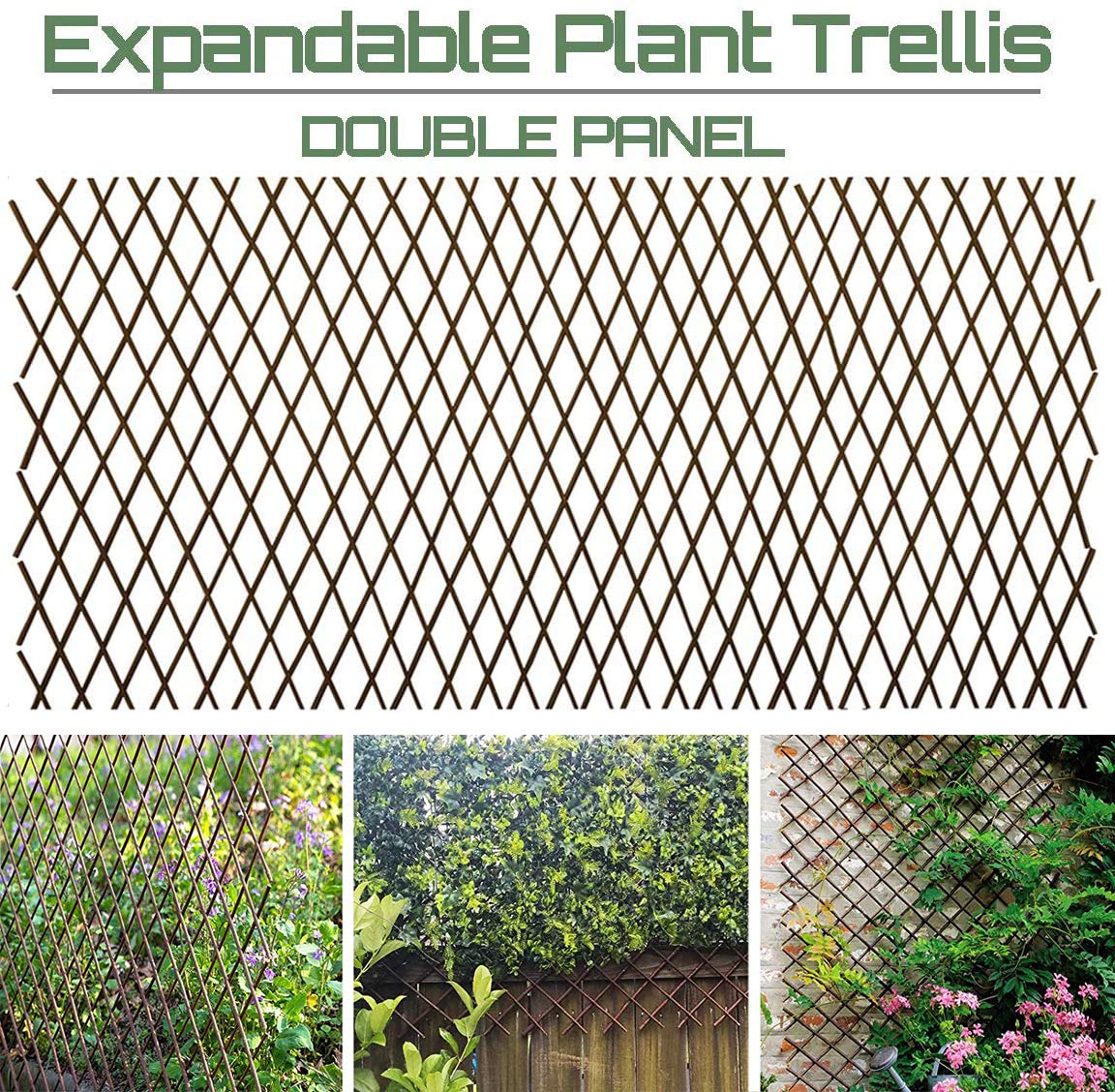 Sumery Nature Willow Trellis closed panel offering compact space-saving fence