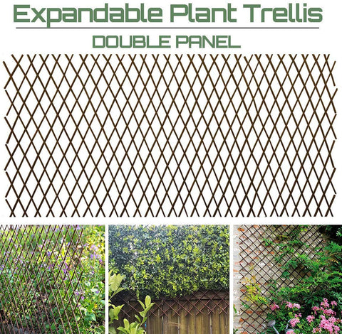 Sumery Nature Willow Trellis closed panel offering compact space-saving fence