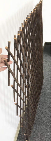 Sumery Nature Willow Trellis natural willow color in indoor-outdoor setup.