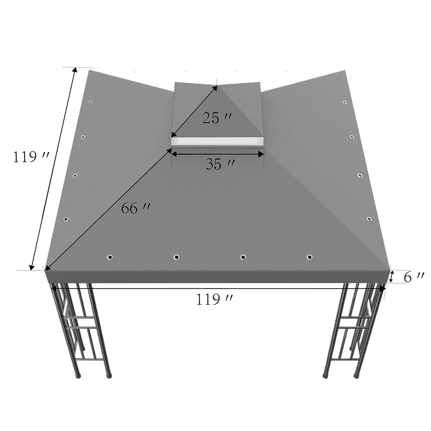 Sumfaller double-layer roof design improves airflow and shade.