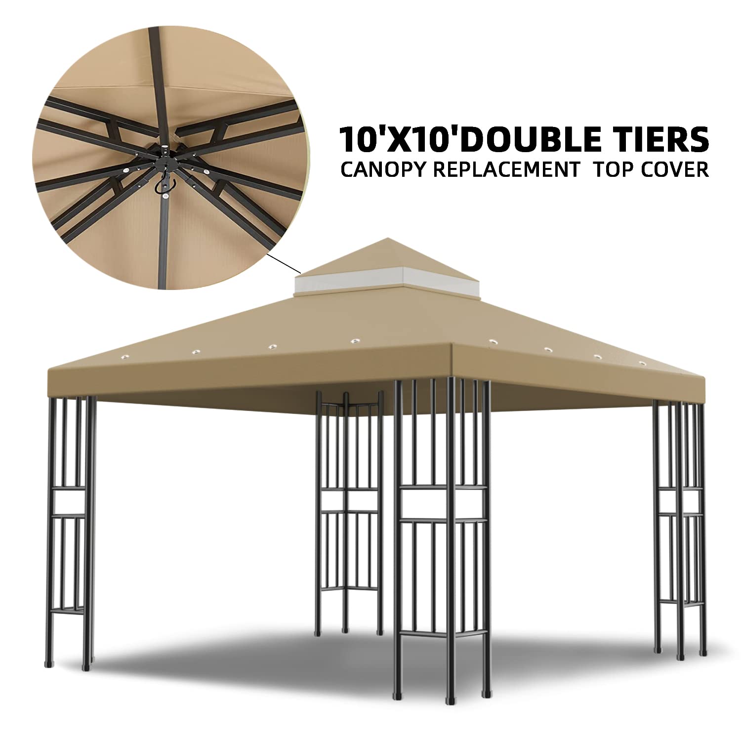 Sumfaller canopy top cover with mosquito netting for ventilation