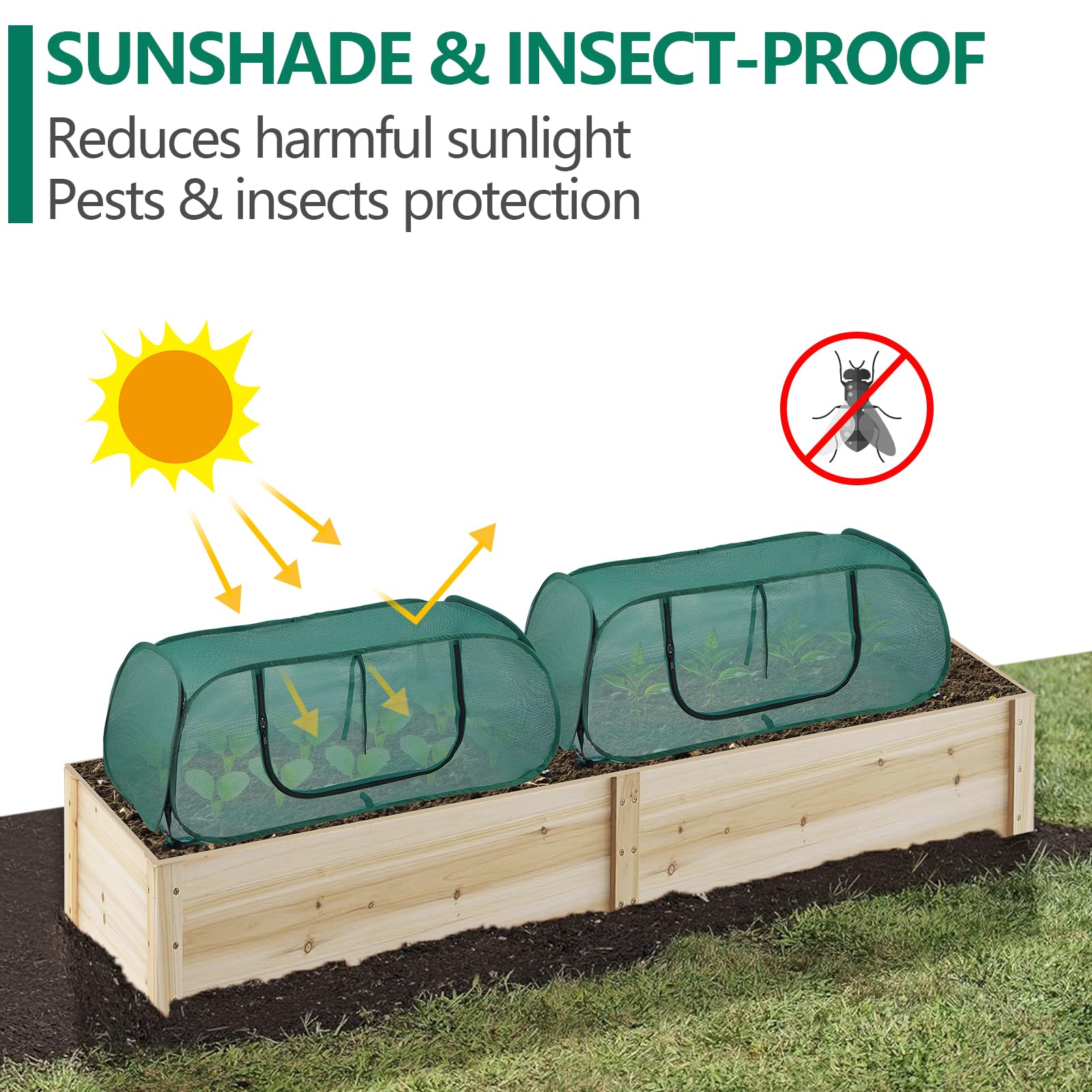 SUMGROW shade cloth reduces direct sun exposure for healthier growth.