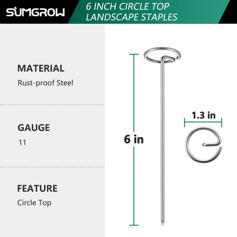 SUMGROW circle-top design provides stronger grip for fabric and barriers.