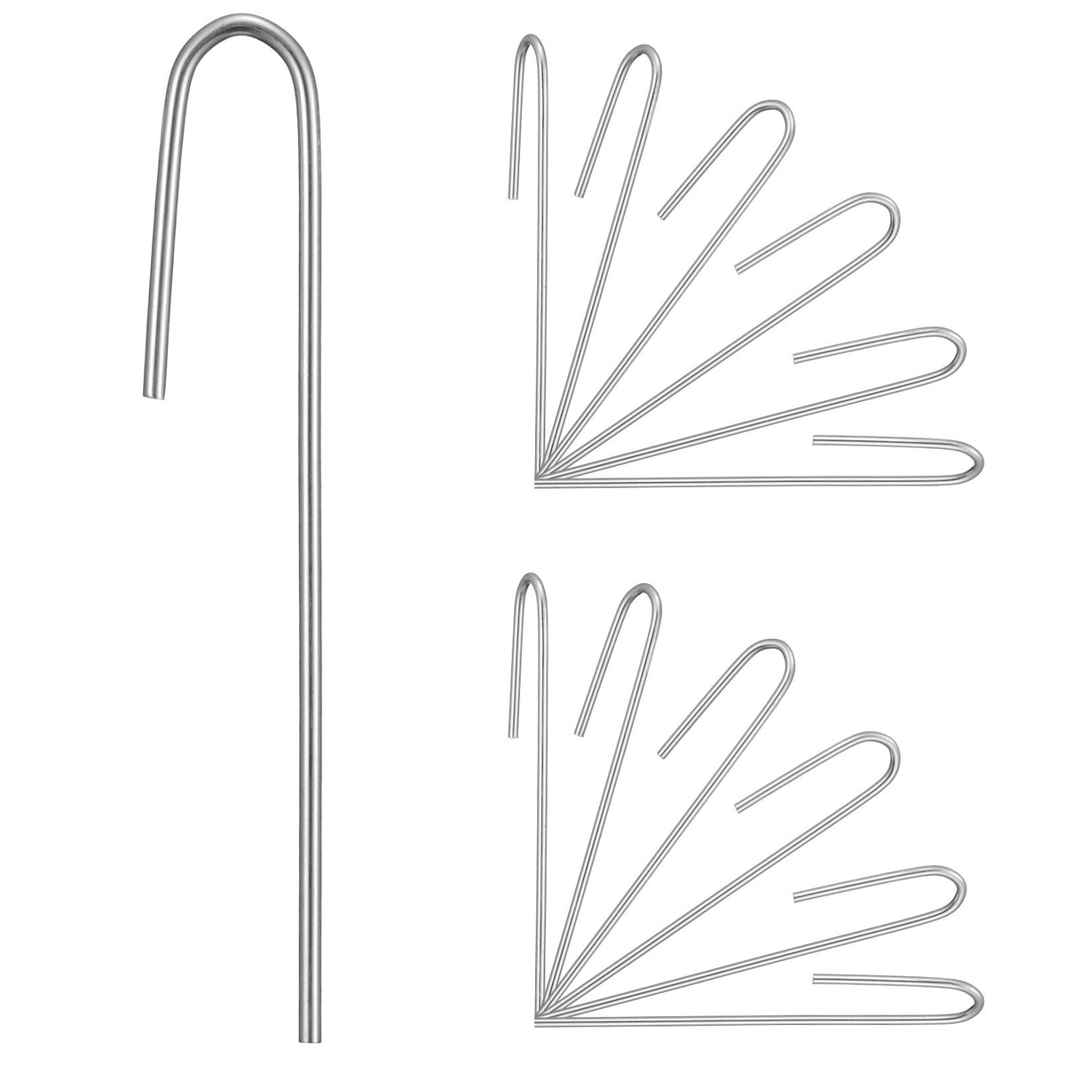 SUMGROW drip stakes overview show durable galvanized steel for irrigation stability.