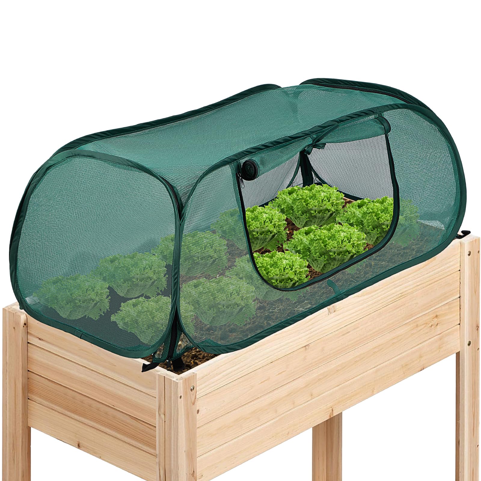 SUMGROW garden bed cover with mesh net for quick setup and plant protection.