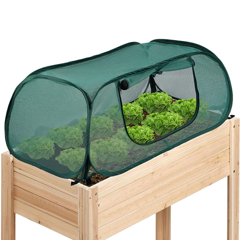 SUMGROW garden bed cover with mesh net for quick setup and plant protection.