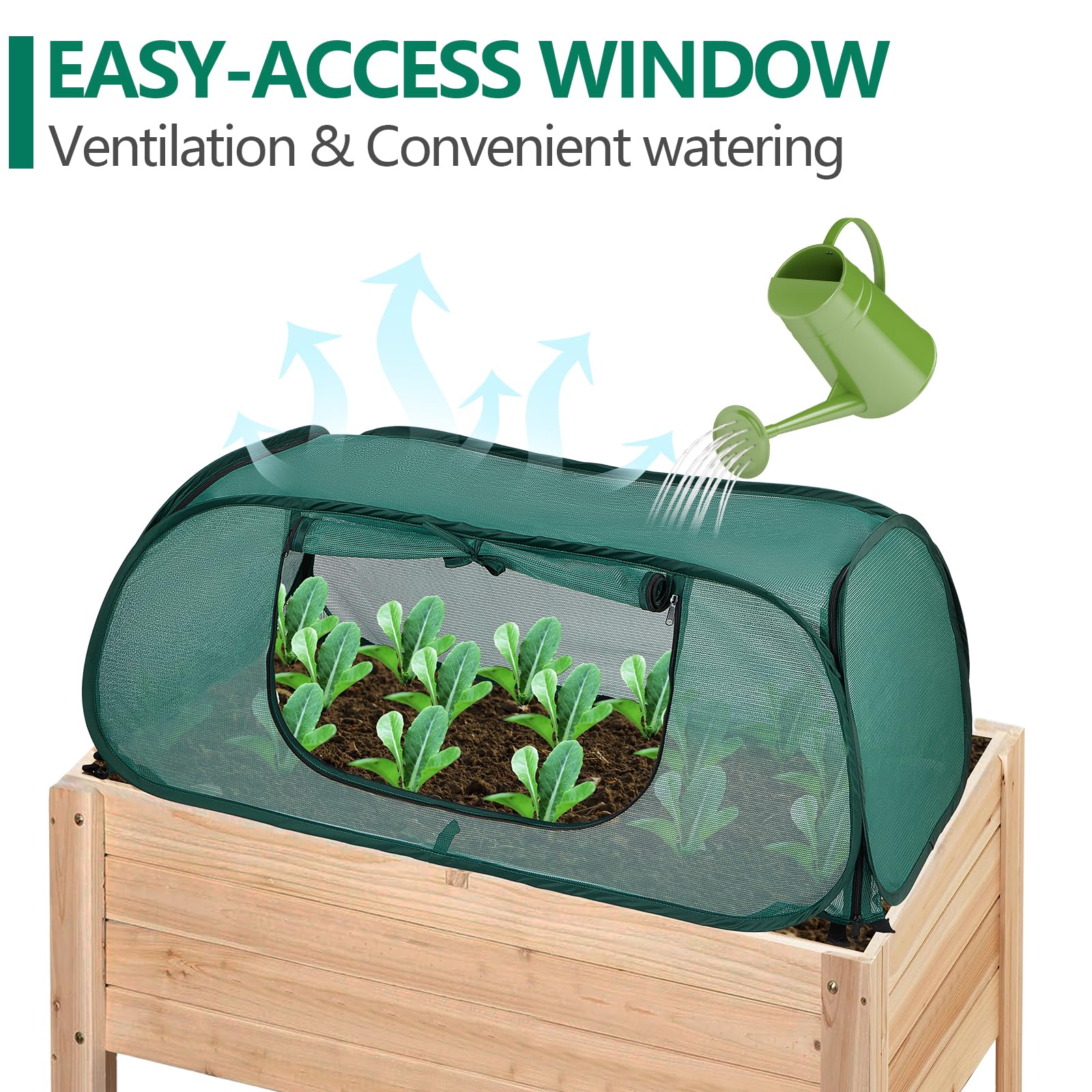 SUMGROW six metal spikes anchoring system securing the shelter.