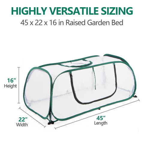 SUMGROW mini greenhouse cover shows top and side windows for ventilation
