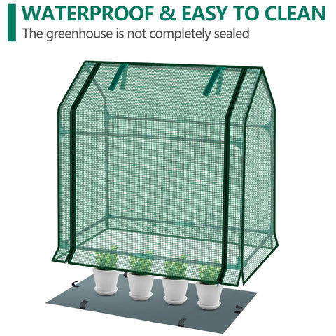 SUMGROW Mini Greenhouse steel frame provides sturdy support in any setup.