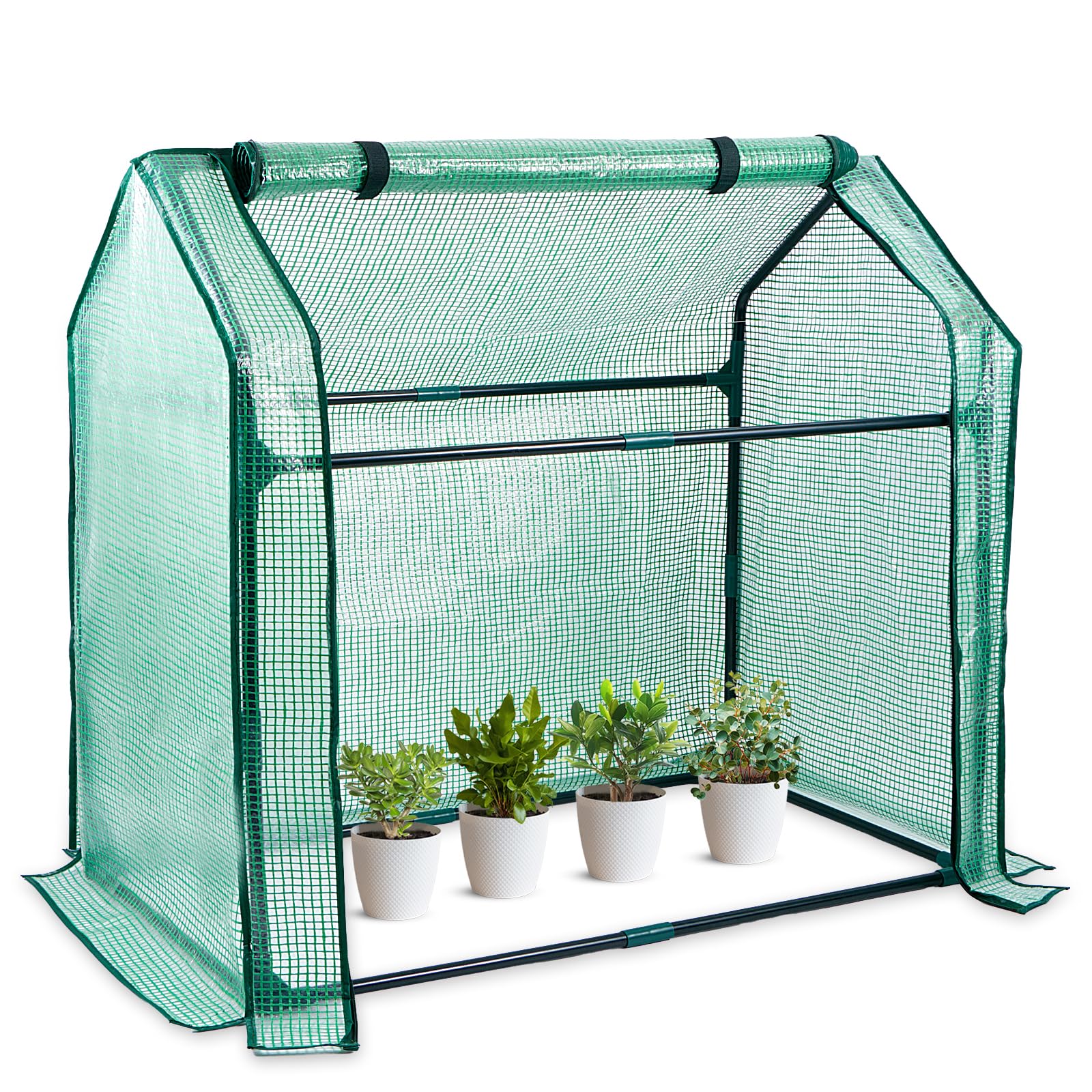 SUMGROW Mini Greenhouse tabletop setup demonstrates compact gardening capability for small spaces.
