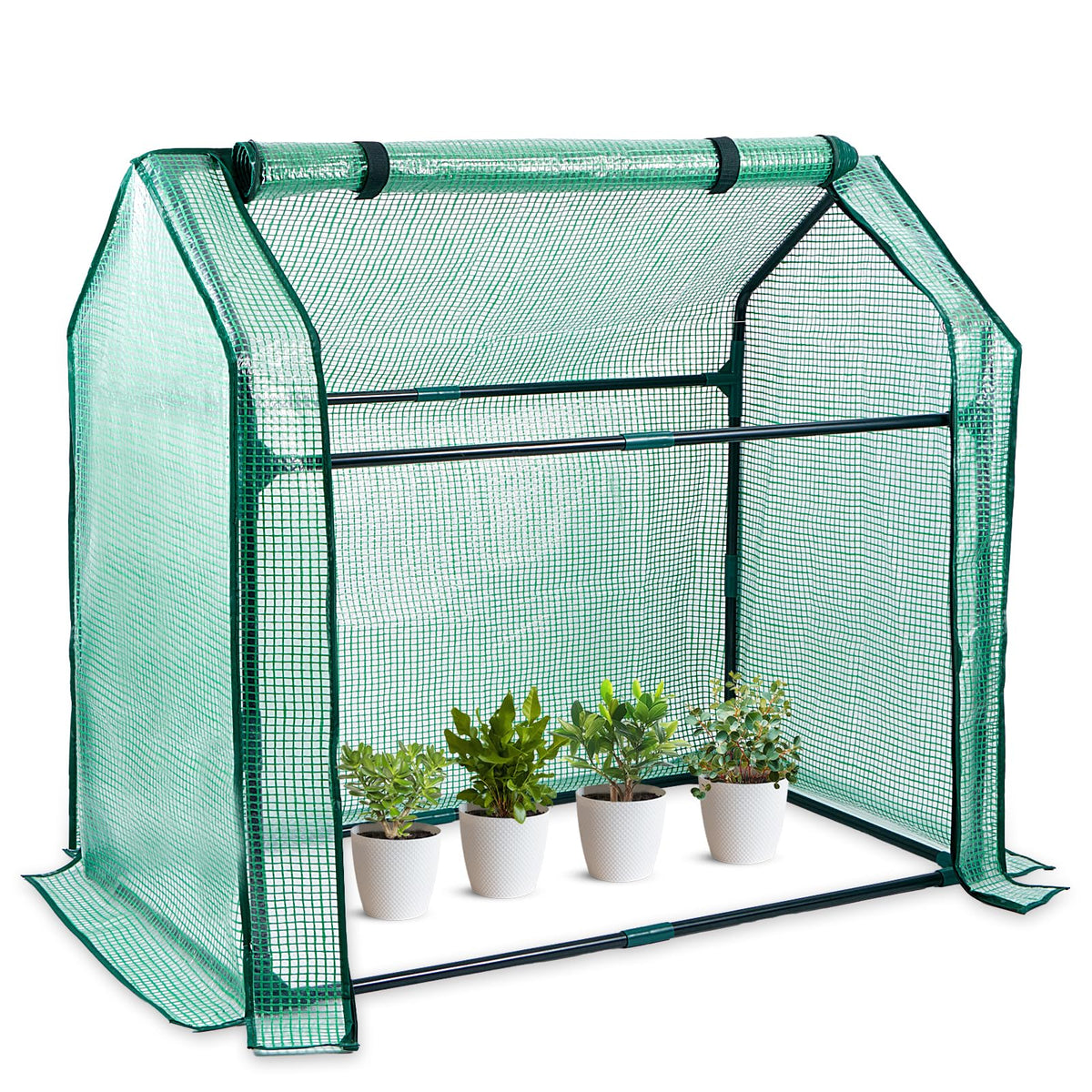 SUMGROW Mini Greenhouse tabletop setup demonstrates compact gardening capability for small spaces.