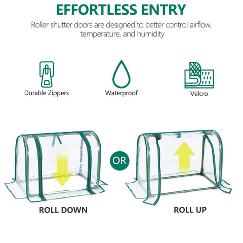 Sumgrow mini greenhouse ventilation adjustment supports healthy seedling airflow.