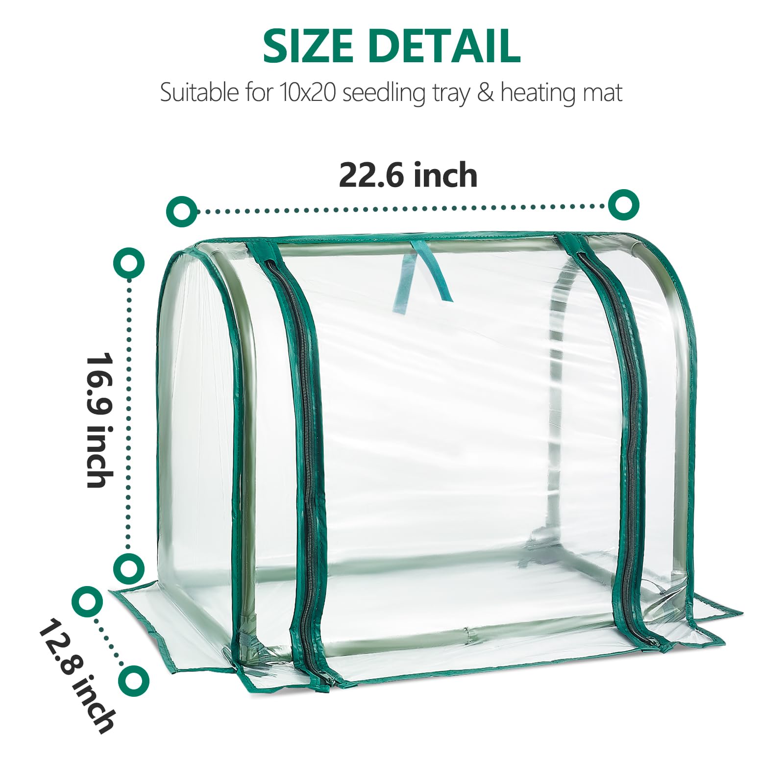 Sumgrow transparent plastic enclosure provides clear visibility and weather protection.