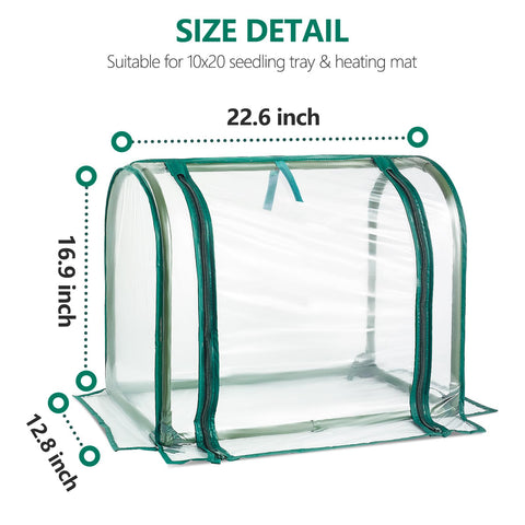 Sumgrow transparent plastic enclosure provides clear visibility and weather protection.