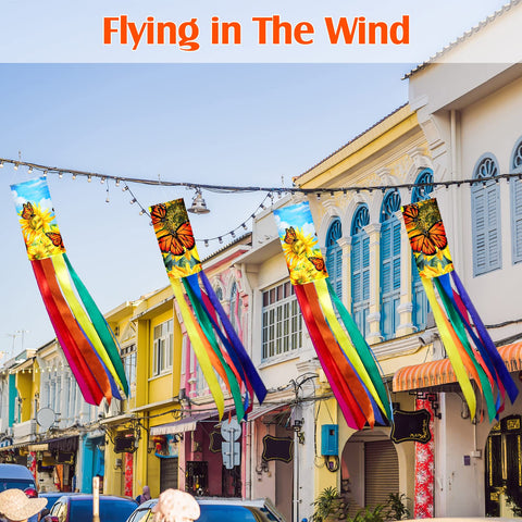 Sumind windsock flag with swivel clip makes installation quick and tool-free.